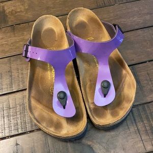 Purple Birkenstock’s size 37
